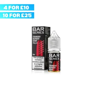 10ml Strawberry Raspberry Cherry by Bar Series Nic Salts