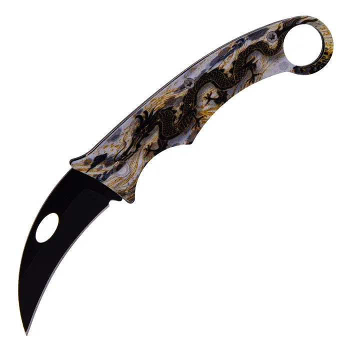 6" Scorchscale Dragon Hellcoil Pocket Knife