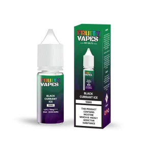 Black Currant Ice Fruity Vapes Nic Salt 10ml Vape Juice