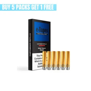 E-Vapes Cartomizers (Pack of 5) - British Tobacco 18mg