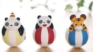 Ensky Panda Go Pottery Yurayura Okiagari Koboshi Complete Set Japan Figure
