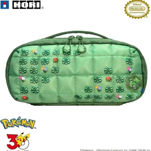 HORI Nintendo Switch 2 Pixel Quilted Medium Pouch Green Bag