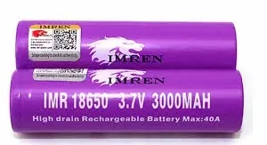 IMREN 40AMP 3000MAH 18650 Batteries