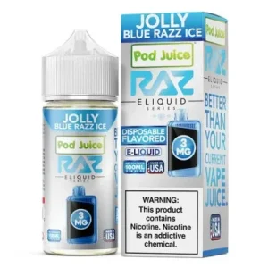 Jolly Blue Razz Ice - 55mg - Pod Juice X RAZ - 30mL