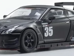 Kyosho 1/64 Nismo R35 GT-R GT3 Test Car Matte Black Diecast with LED Lights