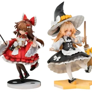 Oh-ami Touhou Project Reimu Marisa Cute Figures Parts PVC ABS Set