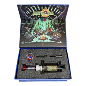 Grateful Dead x Pulsar 9.25 Inch Bubbler Dab Straw and Dab Dish