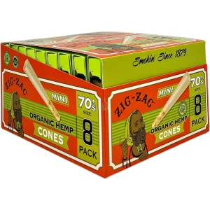 Zig Zag Mini 70s Organic Cones 18ct Case