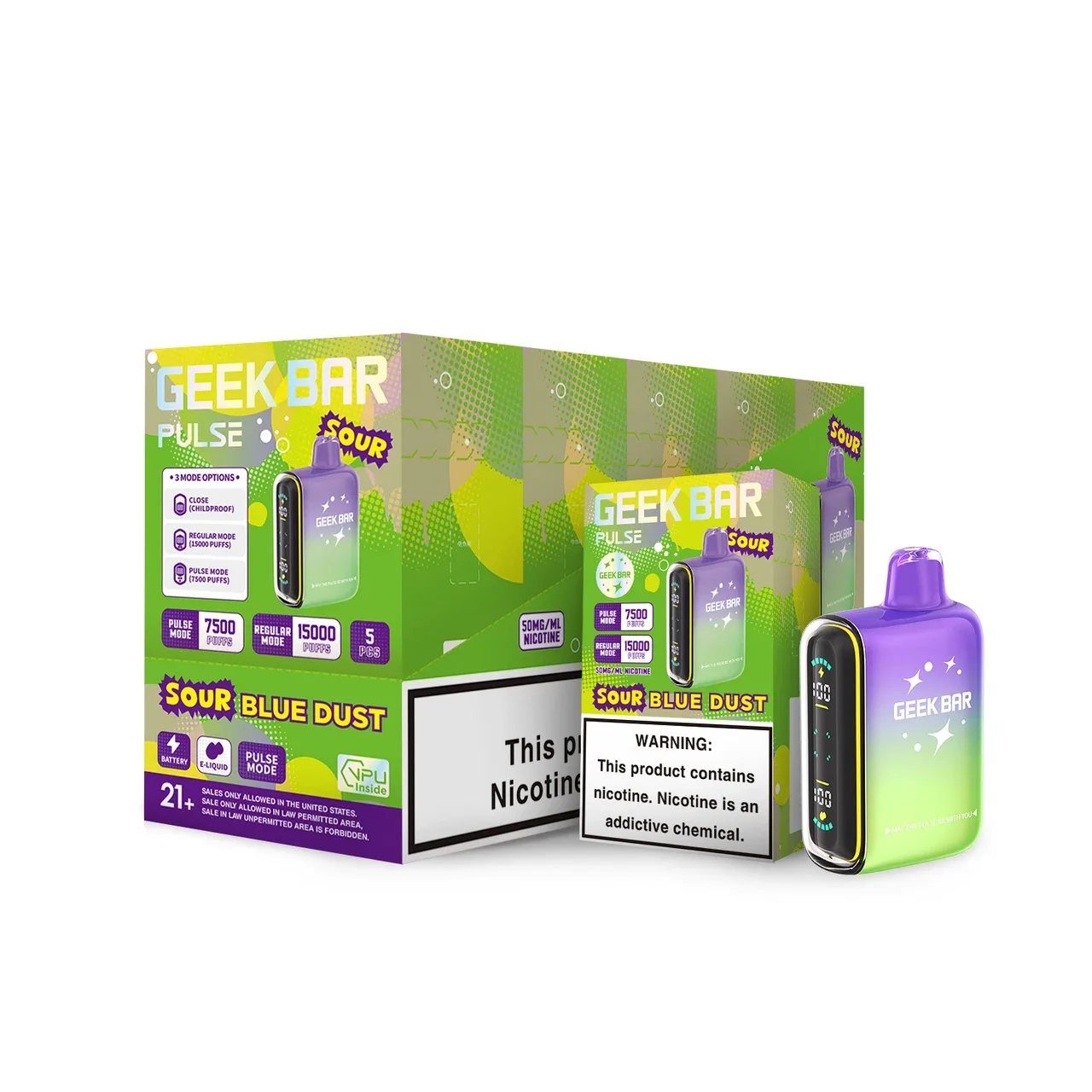 Geek Bar Pulse Disposable 5% - Sour Edition - 5 Pack