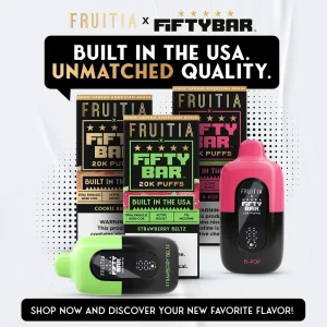 Fruitia x Fifty Bar 20K Disposable Vape 5% Nicotine - 5 Pack