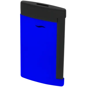 S.T. Dupont Lighter Slim 7 - Matte Black & Neon Blue