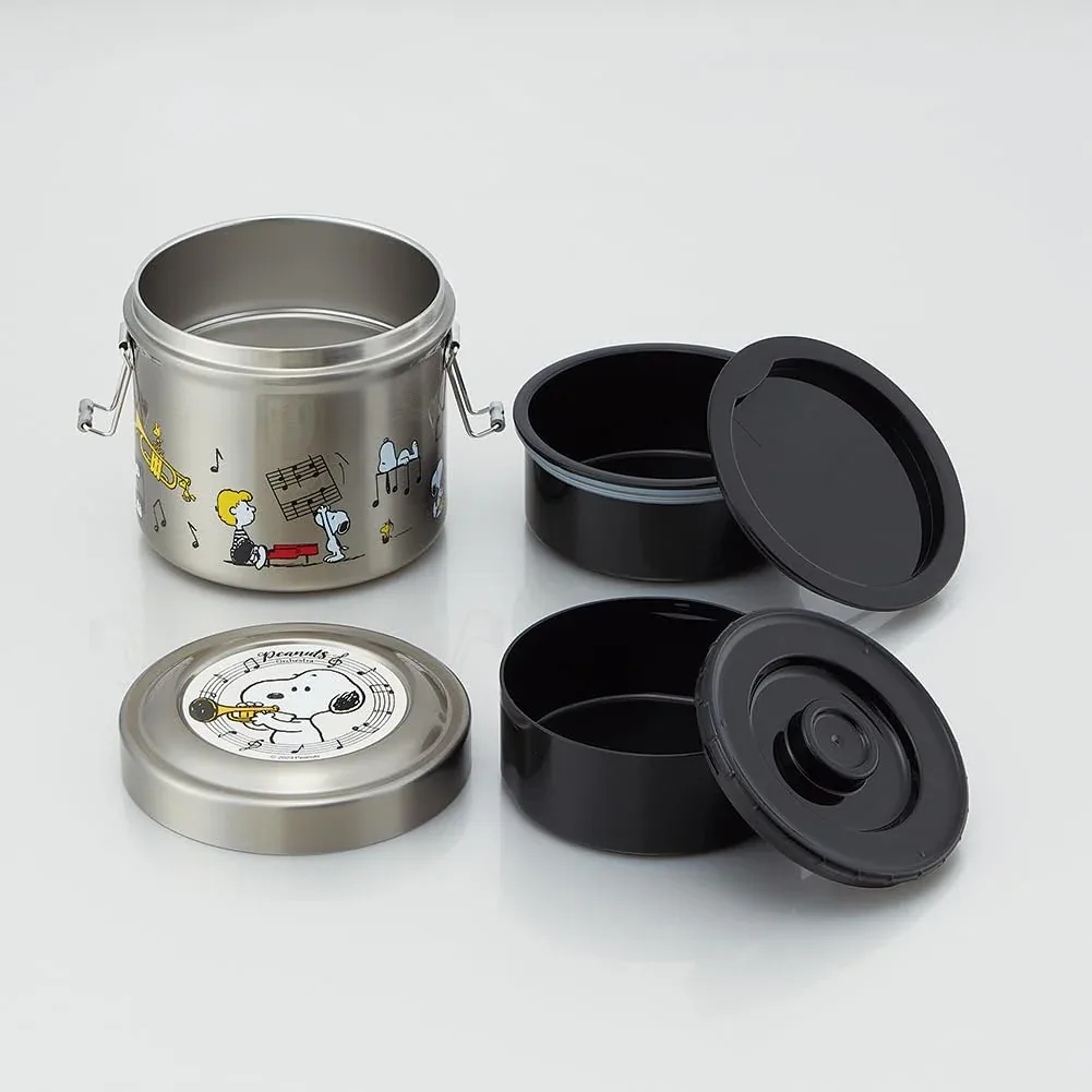 Skater Ultra-Light Stainless Steel 640ml Insulated Lunch Box Snoopy Orchestra - Image 2