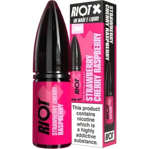 Strawberry cherry raspberry Riot X e-liquid 10ml