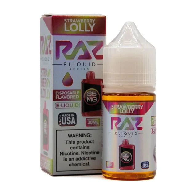 Strawberry Lolly - 35mg - Pod Juice X Raz Salt - 30mL