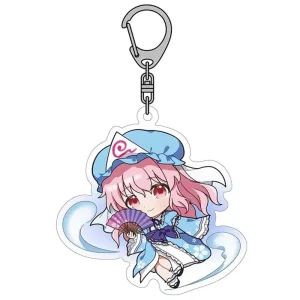 Touhou Project Yuyuko Acrylic Keychain - Durable Collectible Accessory