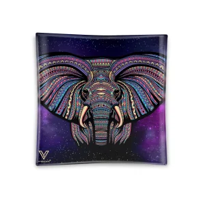 V Syndicate Elephant Square Glass Ashtray - 4.5in