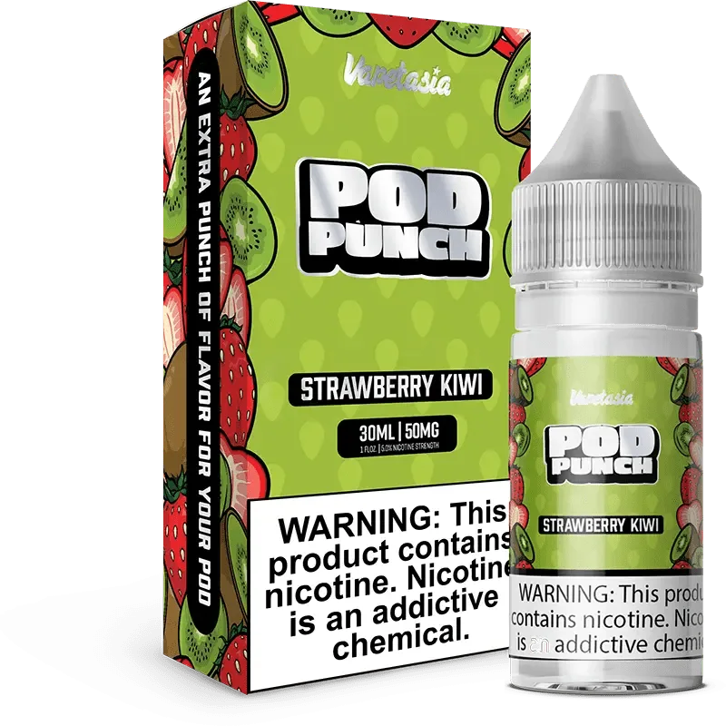 Vapetasia Pod Punch Strawberry Kiwi Nic Salt Vape Juice 30ml - 50MG