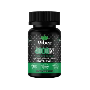 Vibez Kraom Extract 4000mg Tablets - Natural