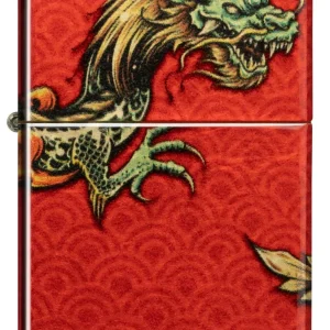 Zippo Lighter - Geometric Dragon
