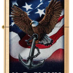 Zippo Lighter - United States Navy® Eagle Anchor Flag