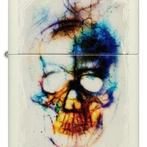 Zippo Lighter - Watercolor Skull